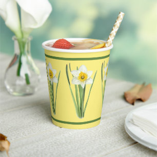 Blume Botanische Kunstgelbe Papiertüten Pappbecher