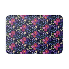 Blume Bouquet Dark Blue Badematte