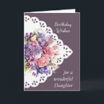 Blume Bouquet Daughter Geburtstagskarte Karte<br><div class="desc">Vintage Blume Bouquet für Ihre Tochter Geburtstag im Vers beinhaltet Mai werden Sie mit Gottes Liebe und Freude an Ihrem besonderen Tag und jeden Tag duscht</div>