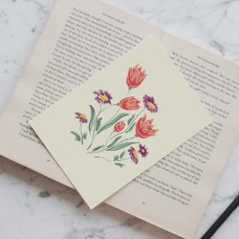 Blume Bouquet Delikate Blumenarrangements Feiertagspostkarte