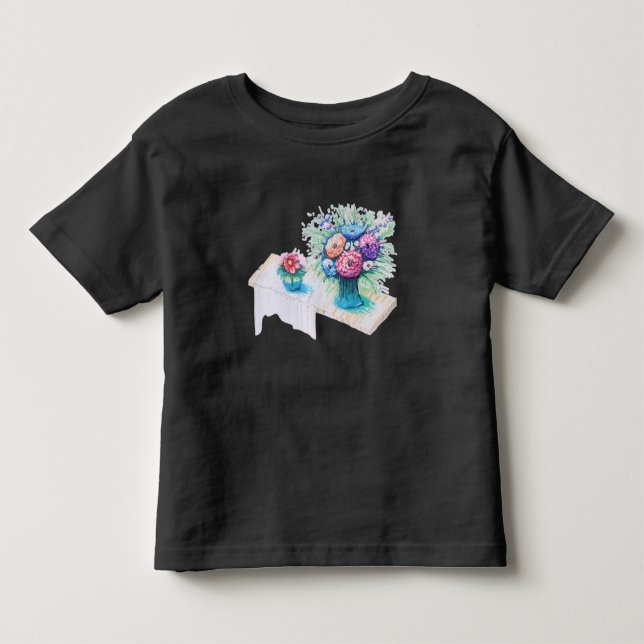 Blume Bouquet farbenfroh und lebhaft. Kleinkind T-shirt (Vorderseite)