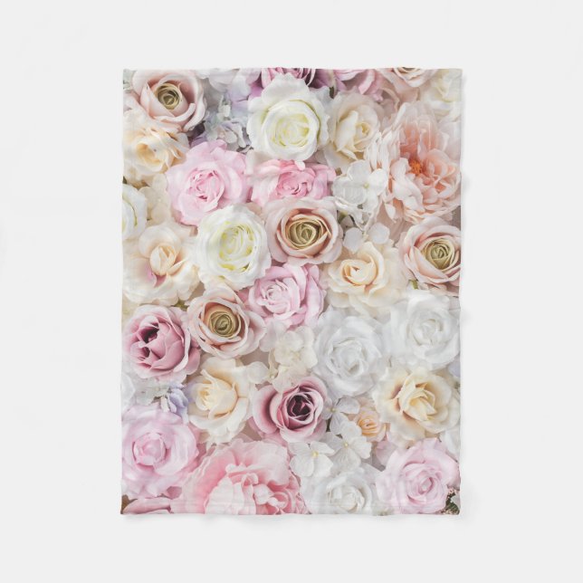 Blume Bouquet Fleecedecke (Vorderseite)