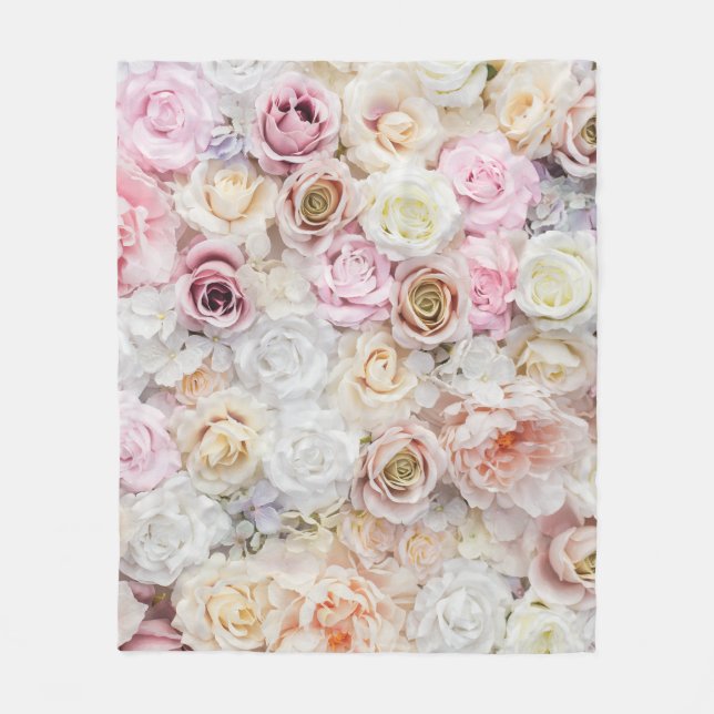Blume Bouquet Fleecedecke (Vorderseite)