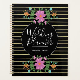 Blume Bouquet Foil Streifen Hochzeit Planer