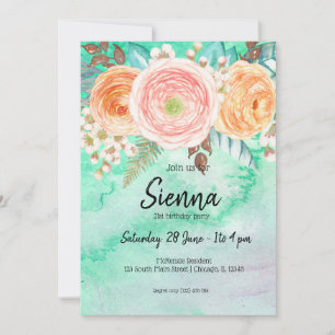 Blume-Bouquet für jede Anlässe Einladung