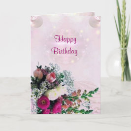 Blume Bouquet Geburtstagskarte Karte