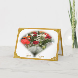 Blume Bouquet Geburtstagskarte Karte
