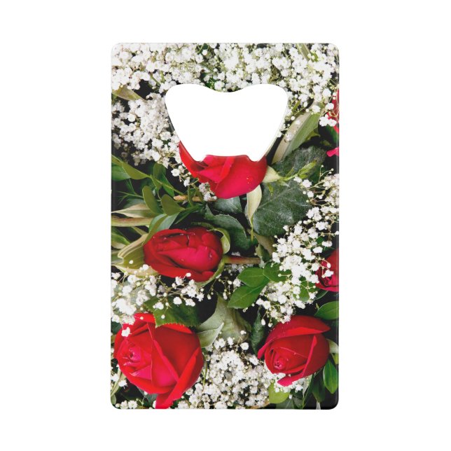 Blume Bouquet Geldbeutel Flaschenöffner (Vorderseite)
