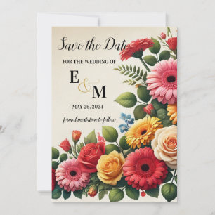 Blume Bouquet Gerbera Rose Hochzeit Save The Date