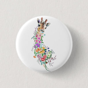 Blume Bouquet Giraffe Button