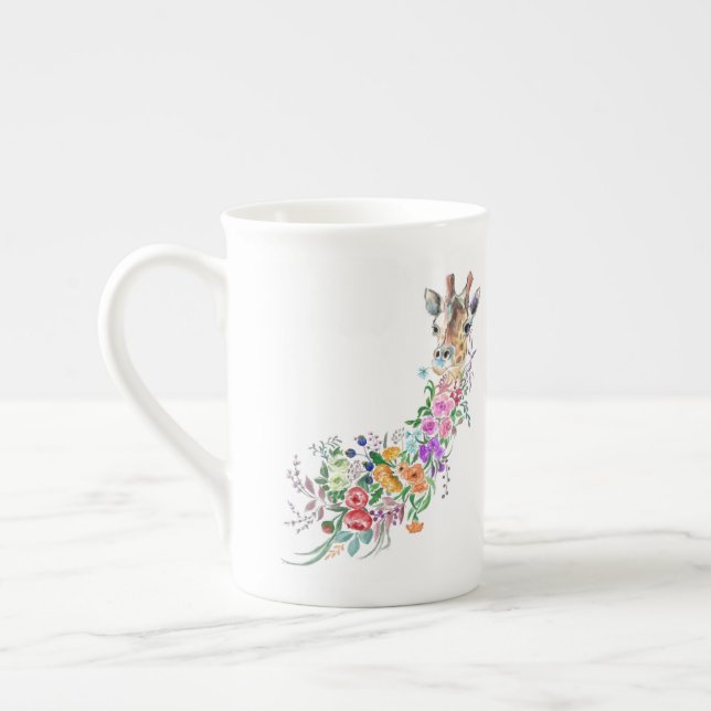 Blume Bouquet Giraffe Tasse (Links)