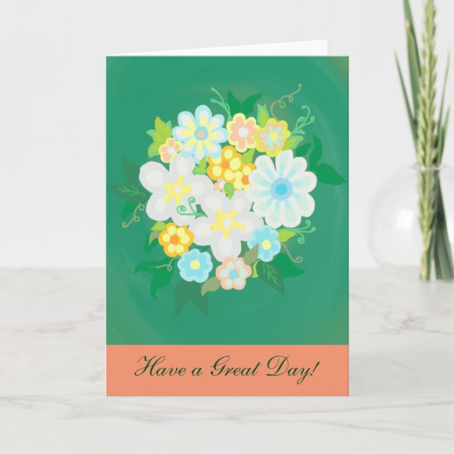 Blume Bouquet Grußkarte Karte (Vorderseite)