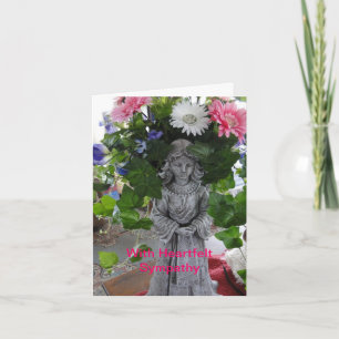 Blume Bouquet in Angel, Beileid Karte