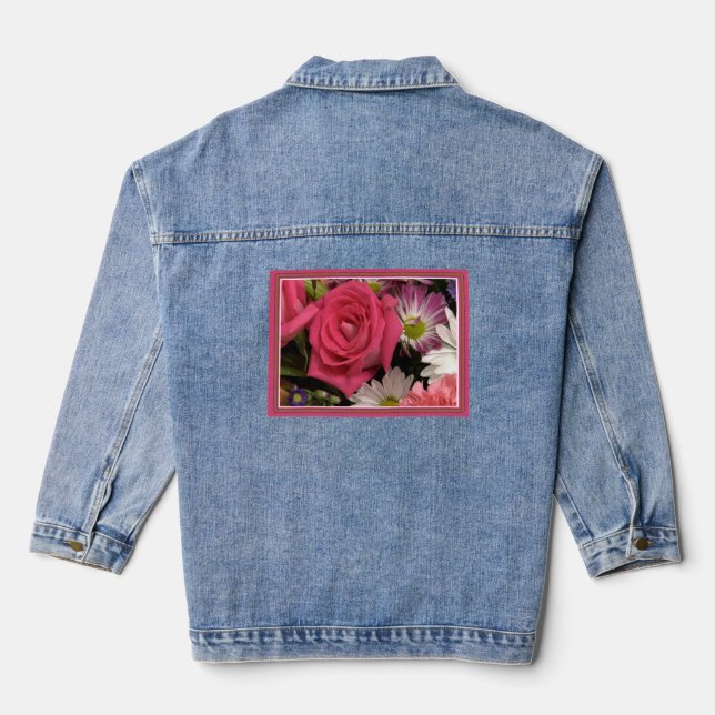 Blume Bouquet Jeansjacke (Rückseite)