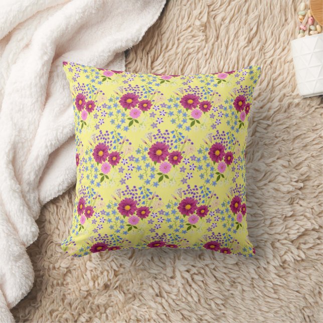 Blume Bouquet mit Dahlia Kissen (Decke)
