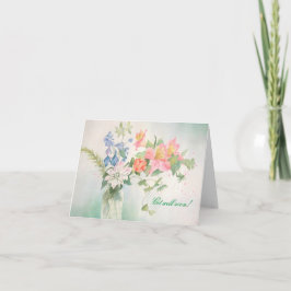 Blume Bouquet Personalisierte Grußkarte Dankeskarte