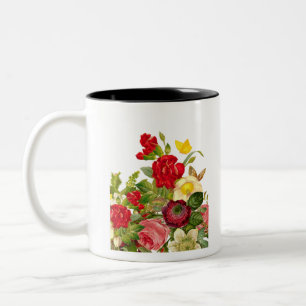 Blume Bouquet Rose Butterfly Blume Bouquet Zweifarbige Tasse