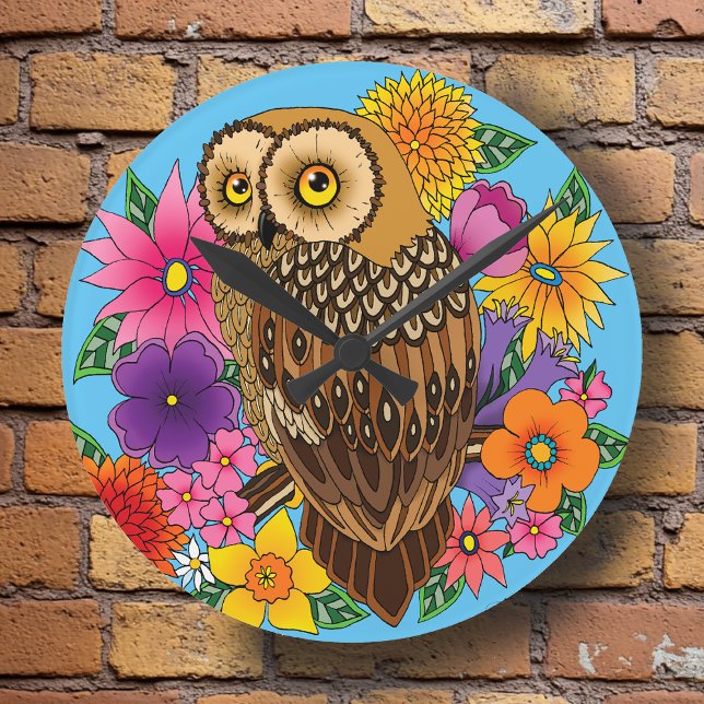 Blume Bouquet Runde Wanduhr (Von Creator hochgeladen)