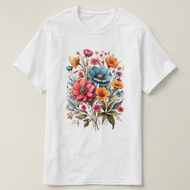Blume Bouquet T - Shirt (Design vorne)