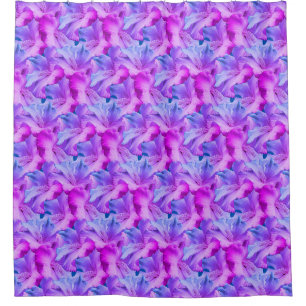 Blume Bouquet Tinte aus weißem Hibiskus Duschvorhang