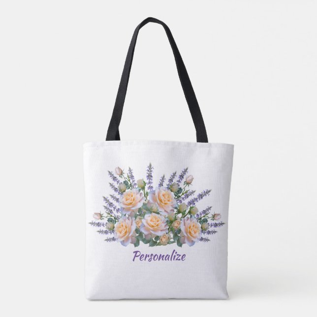Blume Bouquet Trendy & Stylish Personalize Tasche (Rückseite)
