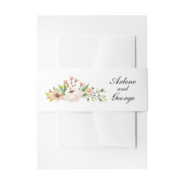 Blume Bouquet Wedding Einladungsbanderole