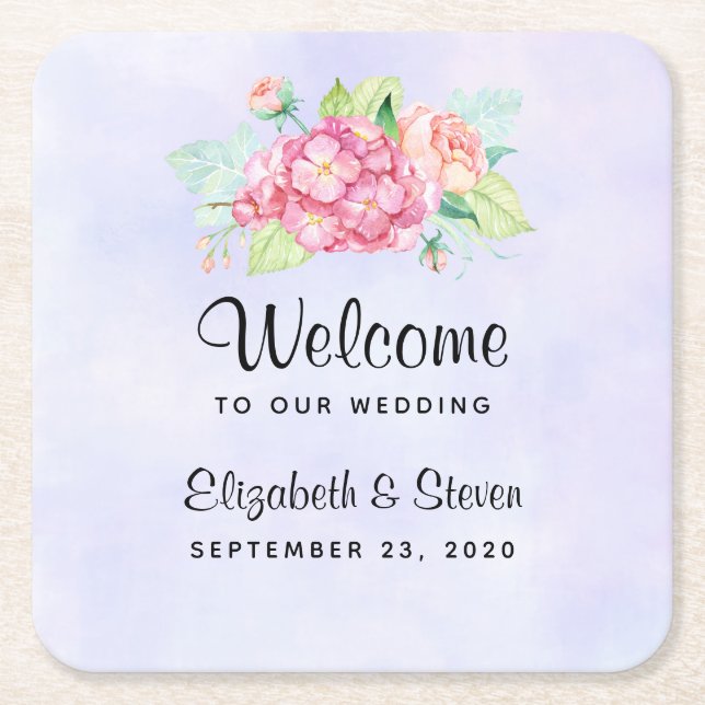 Blume Bouquet Wedding Rechteckiger Pappuntersetzer (Vorderseite)