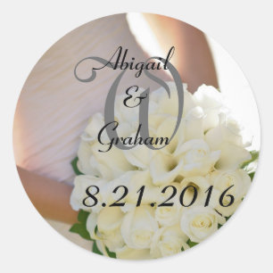 Blume Bouquet Wedding Runder Aufkleber
