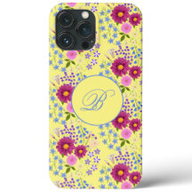 Blume Bouquet Yellow Monogram iPhone Case
