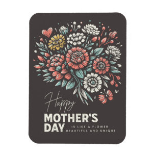 Blume Bouquet zum Muttertag Magnet