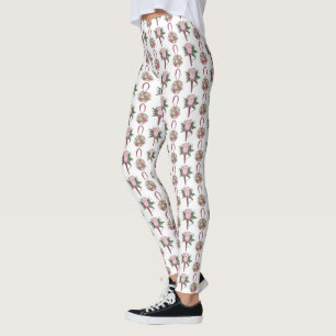 Blume Braut und Groom Rosa Hochzeit Leggings