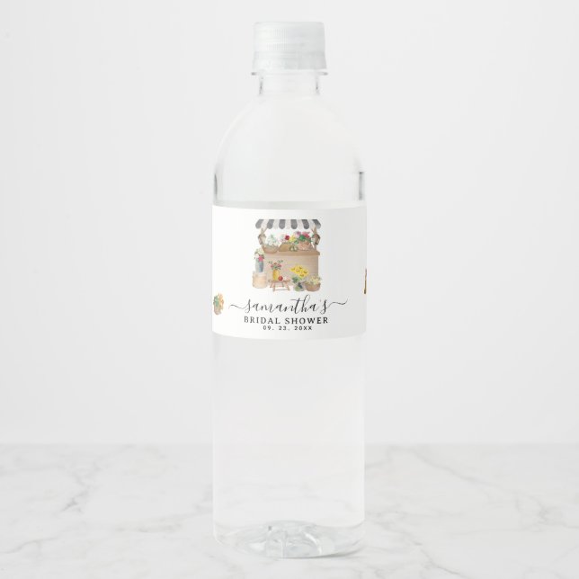 Blume-Brautparty des Bauern Wasserfarbe (Vorderseite)