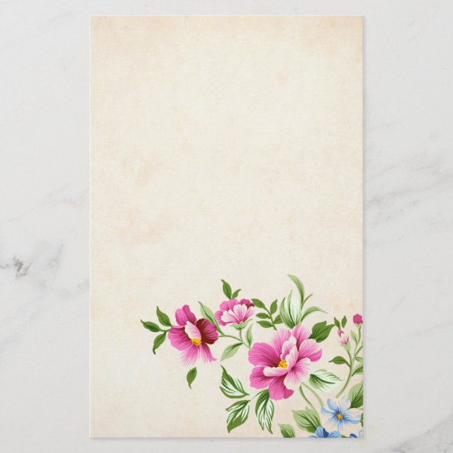 Blume Briefpapier (Vorderseite)