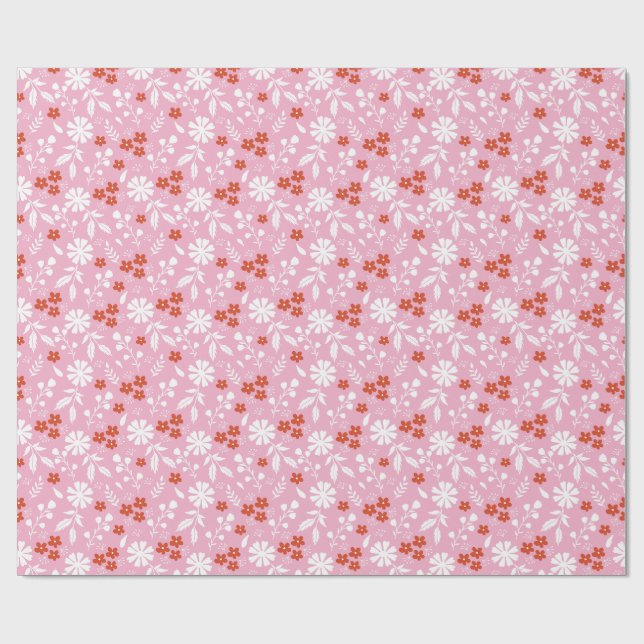 Blume bringen Farbe in Ihre Welt Geschenkpapier (Flach)