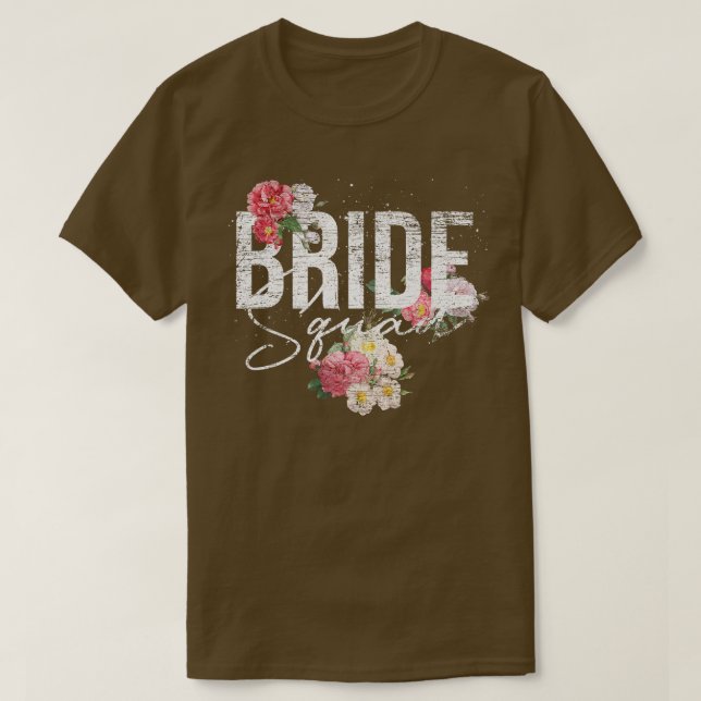 Blume Britisch Squad Brautparty Frauen Blumenbügel T-Shirt (Design vorne)