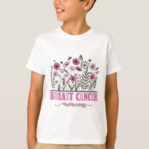 Blume Brustkrebs Bewusstsein Frauen Krebs Survi T-Shirt