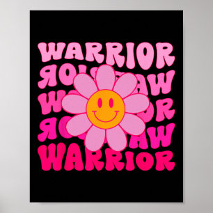 Blume Brustkrebs Krieger rosa Band Poster