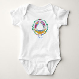 Blume Buchstaben Anfangsbuchstaben "O" mit Persona Baby Strampler