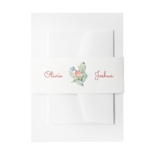 Blume Bud Belly Bands Einladungsbanderole (Vorderseite Beispiel)