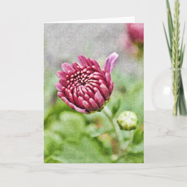 Blume Bud Impressionist Art Note Card Karte (Vorderseite)