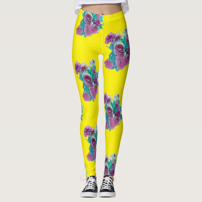 Blume-Bukett Leggings (Vorderseite)