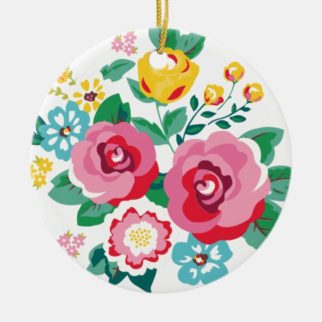 Blume BUNKT Keramik Ornament (Vorne)