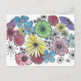 Blume Burst Postkarte