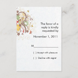 Blume Burst RSVP-Karte mit Umschlag RSVP Karte