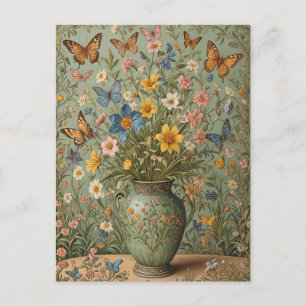 Blume Butterflies Vase Postkarte
