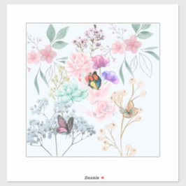 BLUME & BUTTERFLY AUFKLEBER
