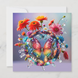 Blume Butterfly Feiertagskarte