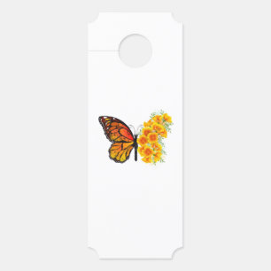 Blume Butterfly mit gelbem Kalifornien-Mohn Türanhänger