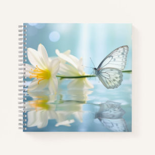 Blume Butterfly Nature Serene Tranquil Notizbuch