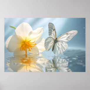 Blume Butterfly Nature Serene Tranquil Poster